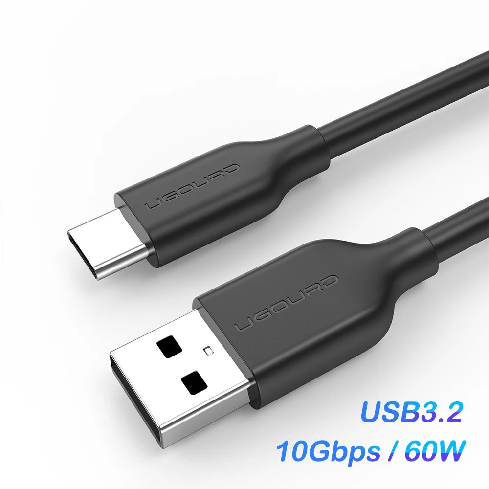 USB3.2 10Gbps Cable USB 3.0/3.1/3.2 OTG Cable USB a to USB Type C Data Transfer SSD Hard Disk Cable 3A 60W QC 3.0