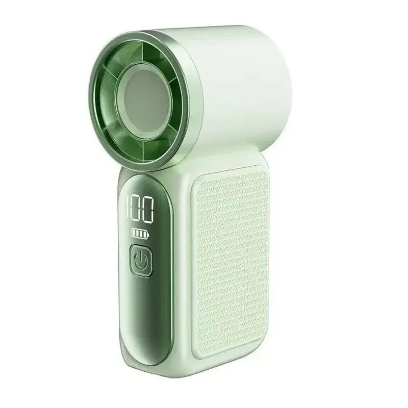Handheld Mini Fan 5 Speed Adjust Type C Rechargeable Portable Fan Digital Display Desktop Fan Outdoor Use