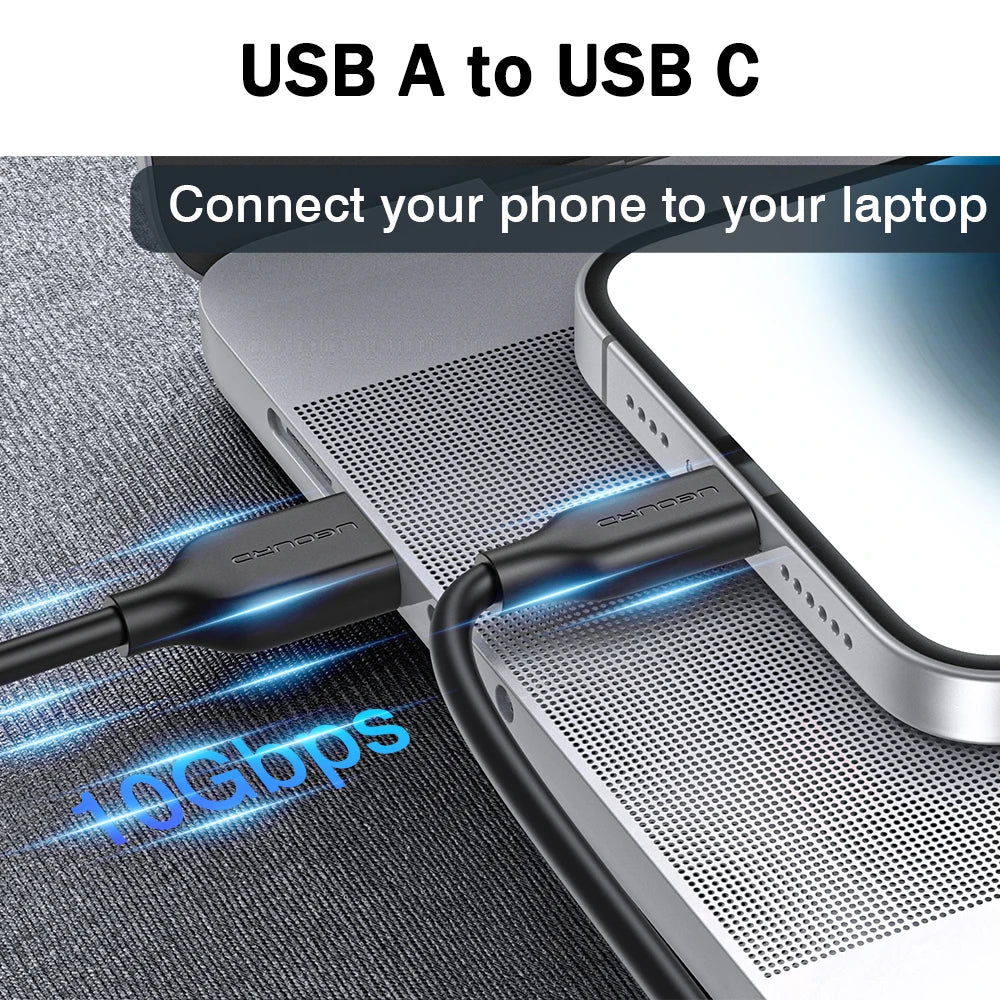 USB3.2 10Gbps Cable USB 3.0/3.1/3.2 OTG Cable USB a to USB Type C Data Transfer SSD Hard Disk Cable 3A 60W QC 3.0