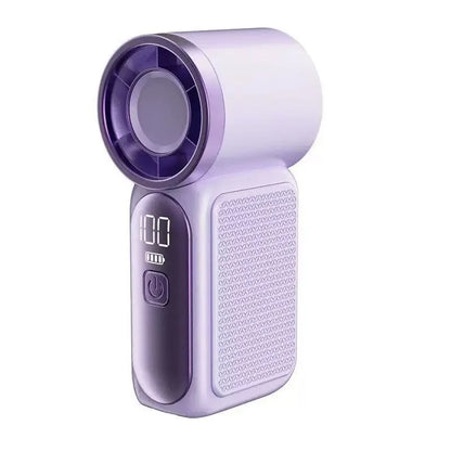 Handheld Mini Fan 5 Speed Adjust Type C Rechargeable Portable Fan Digital Display Desktop Fan Outdoor Use