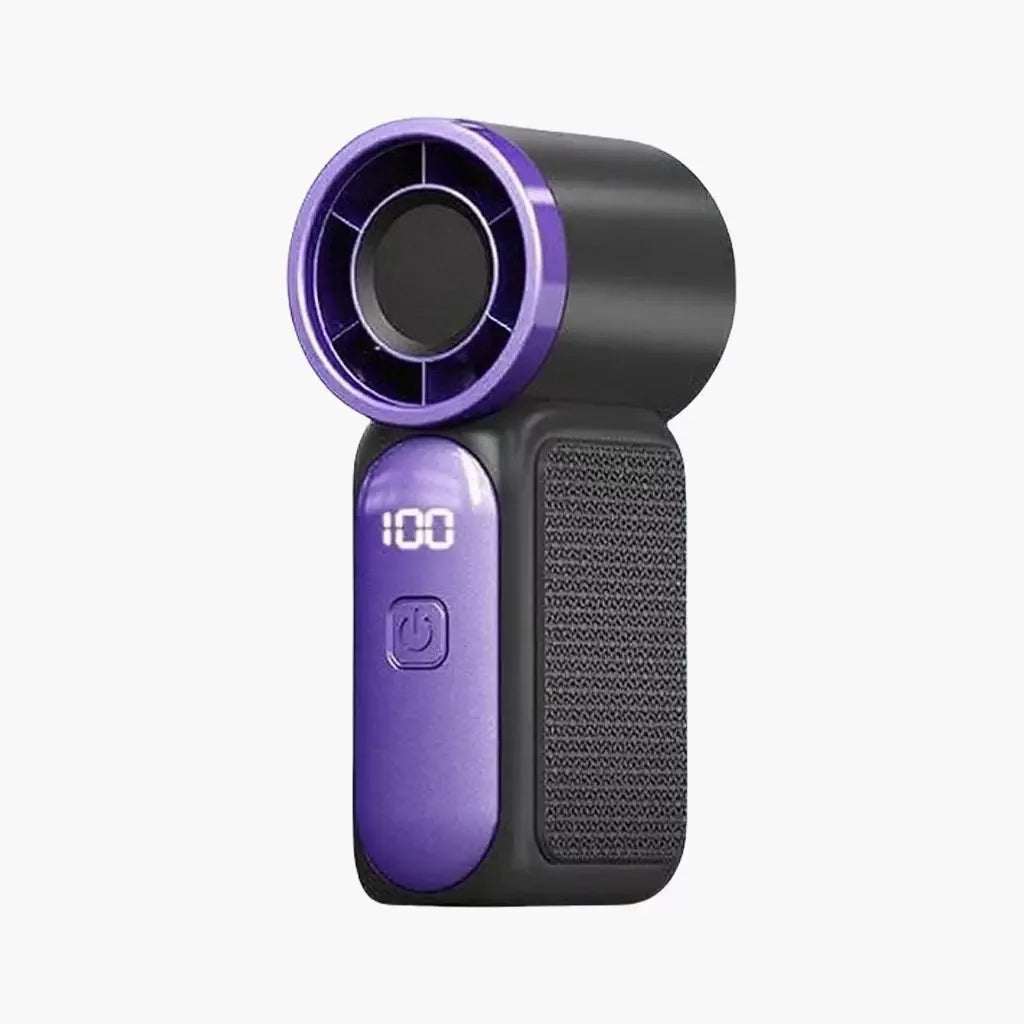 Handheld Mini Fan 5 Speed Adjust Type C Rechargeable Portable Fan Digital Display Desktop Fan Outdoor Use
